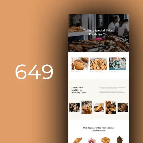 Bakery 3 - website - web design