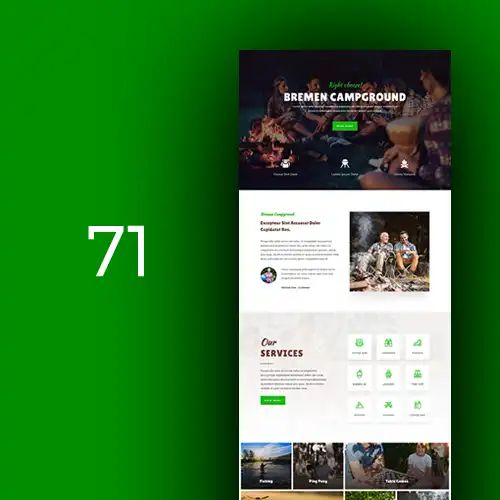 campground camping website design - shopsfile.com